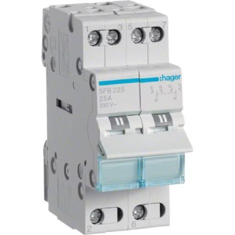 Interruptor de fuente de alimentación Hager I-0-II SFB225 25A 2P