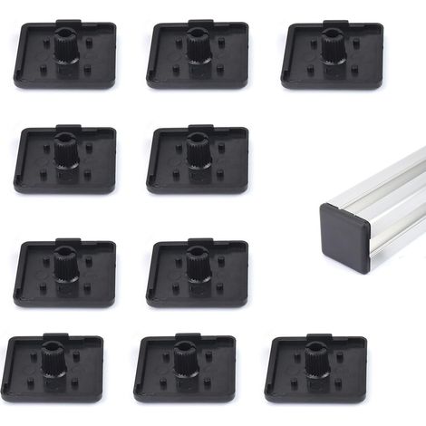 40x40 aluminium profilé embout, noir, 40x40 aluminium profilé ABS couvercle de protection, couvercle de tube carré, protection contre les rayures pour aquarium cadre, étagère, cadre d'escal (1/5)