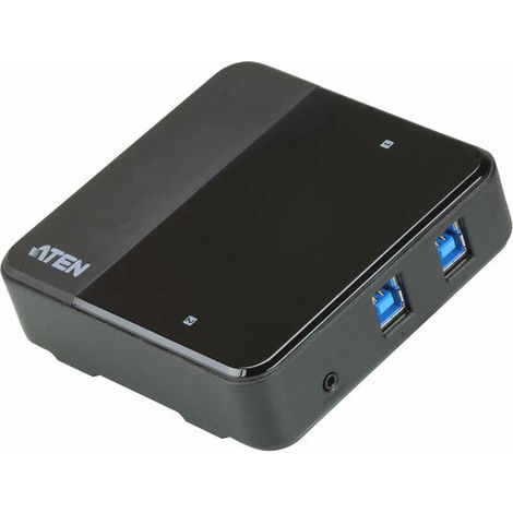 Concentrador USB Aten US3324-AT de 4 puertos, color negro, 5 Gb/s (1/3)