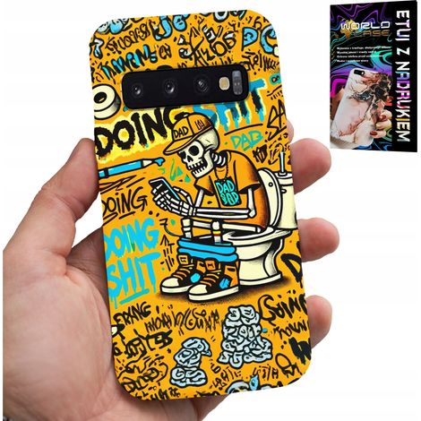 Funda para Samsung Galaxy S10 - Esqueleto defecando en el inodoro (1/5)