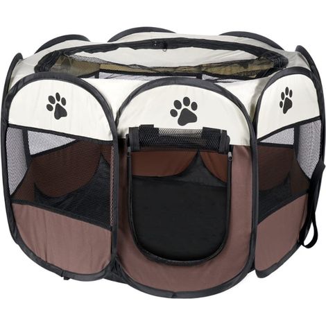 Box per cani/gatti 74x74x43 cm - marrone (1/5)