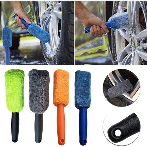Microfibre Brosse Roue Jante Voiture Lavage Portable Nettoyant Accessoires Auto (1/5)