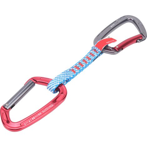 CAMNAL Outdoor-Kletter-Expressset mit geradem und gebogenem Karabiner, 27 cm (1/5)