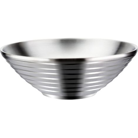 Bol En Acier Inoxydable - 16 X 16 X 5 8 Cm - Pour Riz Soupe Nouilles - Double Paroi - 1 Pièce (1/5)