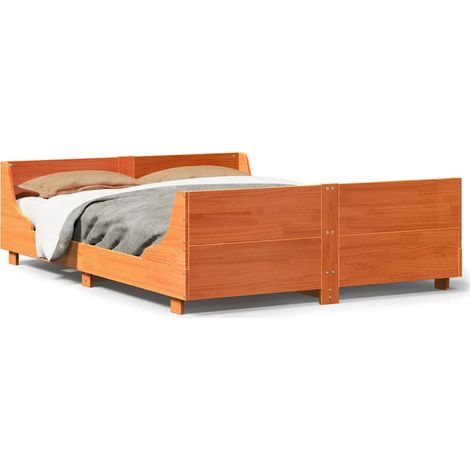 Maison Exclusive - Letto senza Materasso Marrone Cera 120x190 cm in Legno di Pino