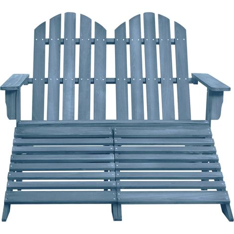 Maison Exclusive - Adirondack-Gartenbank 2-Sitzer mit Fußteil Tan