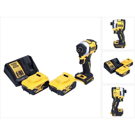 Llave de impacto sin cable DeWalt DCF 850 P2 18 V 205 Nm 1/4" sin escobillas + 2x batería recargable 5,0 Ah + cargador