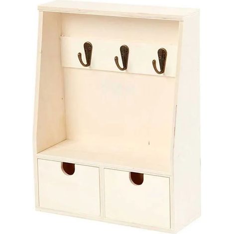 Caja de llaves Creotime madera personalizable 28.5 x 22 cm