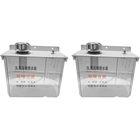 2X Boîte à Eau de Lubrification CNC 3L avec Filtre Tour Fraisage Perceuse Gravure Machine Réservoir D' (1/5)