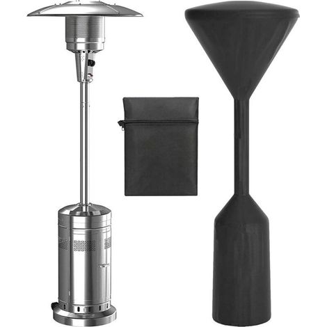 Chauffage Terrasse Gaz Housse,Résistant à l'eau Housse Parasol Chauffant,pour Protection Chauffe tTerrasse Gaz,Noir,241x86x47 cm (Noir) (1/5)
