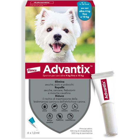 Antiparassitario Advantix (4 Pipette) per Cani 4÷10 kg Bayer (1/5)