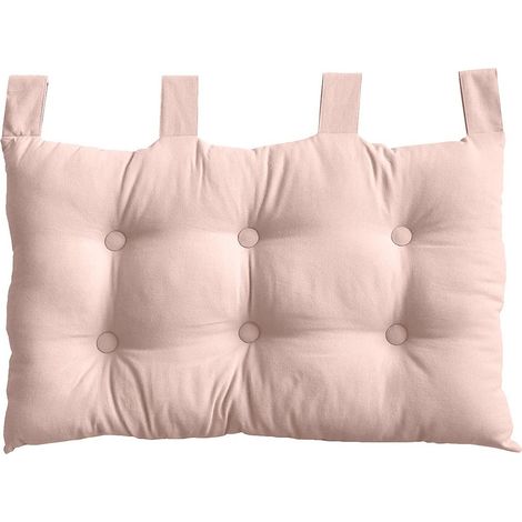 Coussin Tête de Lit Uni "Panama" 70cm Vieux Rose