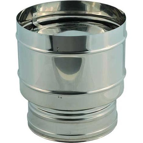 Fumaiolo inox quattro venti base tonda maschio ø80