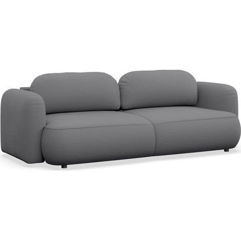 Selsey Tvoya – 3-Sitzer Schlafsofa mit Chenille-Bezug, Grau