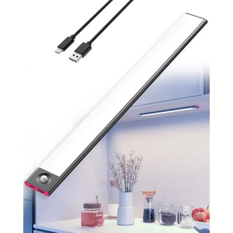 Banda Luminosa Led Recargable - 40 Cm - 3600 Mah - Regulable - Sensor PIR Y Sensor De Luz - Para Armario Cocina Escalera Interior - 1 Unidad (1/5)