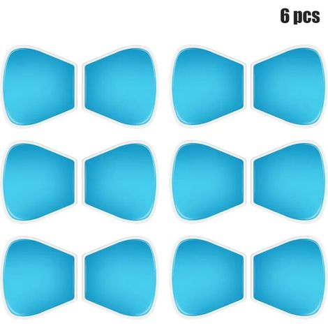 Coussinets de gel de rechange pour appareil de massage EMS (stimulateur musculaire) pour la nuque et les hanches - électrodes et autocollants en gel 05352-AquaForge
