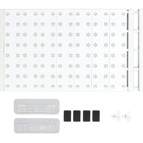 Étagère extensible pour placard, modèle 28.7‑49.2in, PP et tube d'acier, capacité 0‑20kg, sans outils