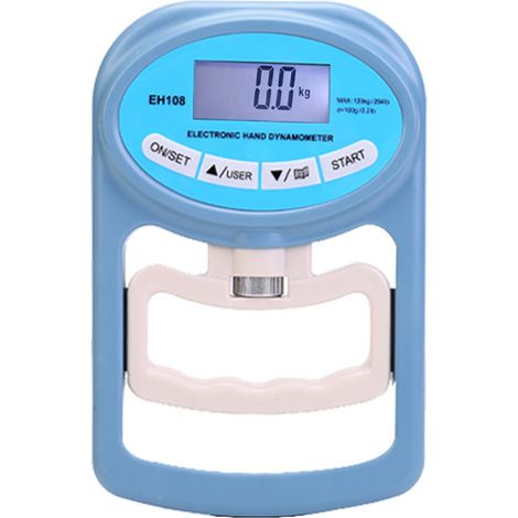 Handdynamometer - 120 Kg - Pantalla LCD - Memoria para 19 Usuarios - Recargable por USB - Entrenamiento de Prehensión (1/5)