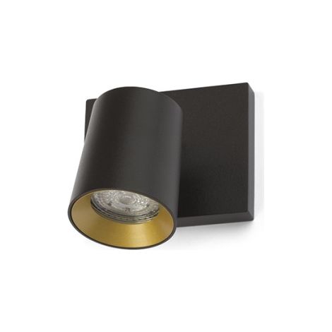 Faretto KENNY I plafoniera/applique nero/oro  230V GU10 35W
