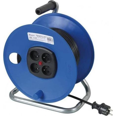 Enrouleur Électrique 4 Prises 40m - H05VV-F 3x1,5 mm - Pratique et Sécurisé - D-Work (1/2)