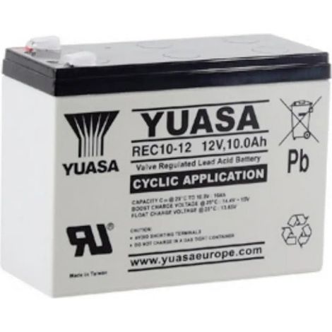 [NEUWERTIG] B-Ware Yuasa REC10-12 VRLA Batterie Bleiakku 12V 10Ah wiederaufladbar 3,2kg kompakt (1/2)