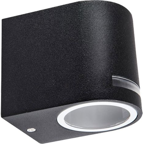 lampada da parete muro applique esterno giardino 1 luce nero GU10 (1/5)