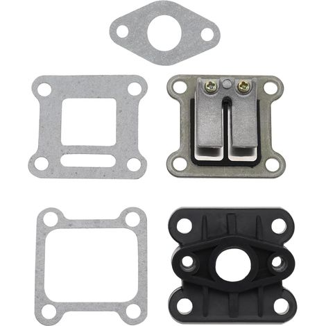 The Lord of the Tools 5pcs Carburateur Reed Valve Collecteur Kit pour 47 CC 49 CC Pocket Bike Mini ATV Dirt Bike Tondeuse à Gazon Carburateur Kit de Réparation Pièces de Rechange (1/5)