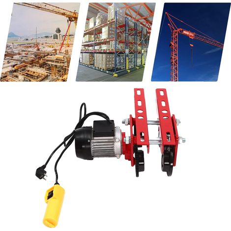Verricello elettrico, portata 1 tonnellata, potenza 370W, tensione 220V, velocità di traslazione 10 m/min, dimensioni del prodotto 36,5 x 36 x 18 cm (1/5)