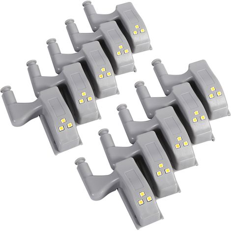 Lot de 10 Luminaires LED pour Armoire, Placard, Porte de Meuble, Cuisine (Blanc Chaud) (1/5)