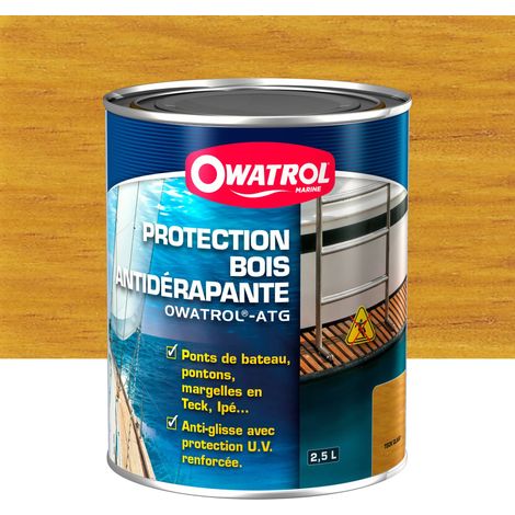 Owatrol-OWATROL® ATG-Protection bois antidérapante-Teck clair (owm1) 2.5 litres