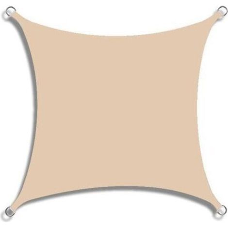 Voile d'ombrage rectangulaire imperméable en polyester Oxford, protection UV 95 %, résistante aux déchirures, idéale pour le jardin, le balcon, la terrasse, le patio et le camping (Jaune clair, 2,5 x