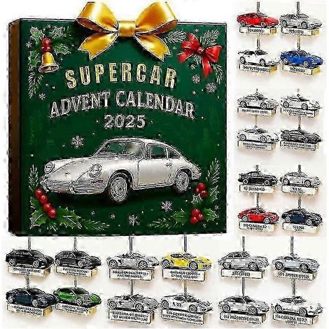 Calendrier de l'Avent Porsche, boîte surprise, décoration pour sapin de Noël, 25-26