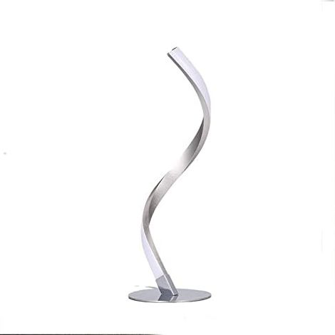 Faible LED Lampe de Table, Lampe de Bureau de contrôle Tactile Moderne, Arc Minimaliste Lampes de Chevet Contemporain for Chambre à Coucher Lire Le Salon Argent