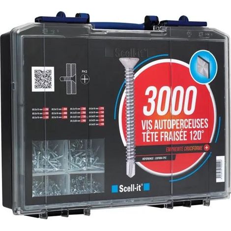 Scell-it Set 3000 Viti Autofilettanti Acciaio Zincato