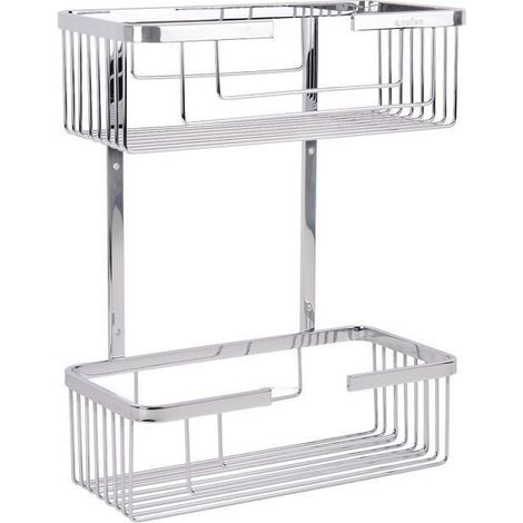 Cesta de ducha doble acero inoxidable 304 (1/5)