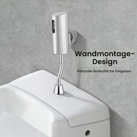 Urinoir mural automatique G1/2 Inch – Capteur avec plage d'induction 55-65cm – Laiton galvanisé – Économie d'eau et rinçage hygiénique (1/5)