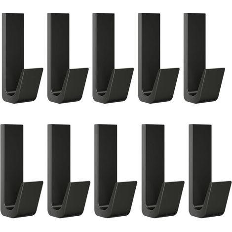 10 Stück selbstklebende Wandhaken aus Aluminium, Handtuchhalter fürs Badezimmer, Handtuchhalter für die Küche, selbstklebende Garderobe, Wandmontage ohne Bohren (1/4)