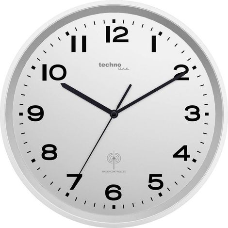Techno Line WT 8500-2 silber Radiocontrollato Orologio da parete 30 cm x 41 mm Argento (1/2)