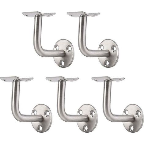royaluxe -Paquet de 5 supports de rampe en acier inoxydable, supports de main courante muraux, Support de rampe d'escalier de Ballustrade Support d'accoudoir (1/5)