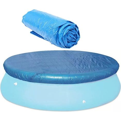 Bâche pour Piscines Ronde, Bâches Solaire Ronde pour Piscines Gonflables, Couverture De Piscine Protection pour 366cm/12feet Piscines Hors Sol (1/5)