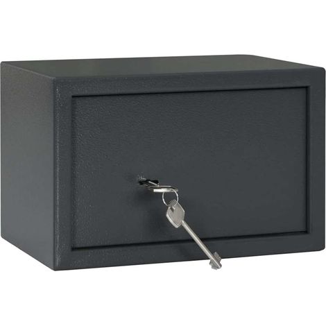 Coffre-fort avec verrouillage Gris foncé 31 x 20 x 20 cm Acier
