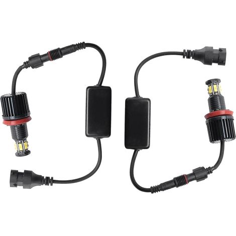 1 paire d'ampoules de phares de voiture Angel Eye 12 LED 120 W pour E82 E90 E92 E60 E61 E63 E89 X6 H8 (1/5)