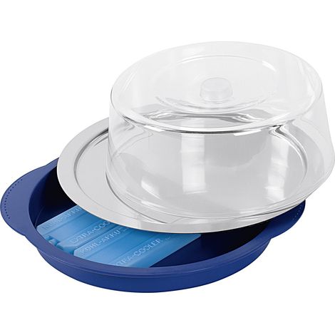 APS Thermo Tablett Set, Höhe: 150 mm, ø: 350 mm, blau