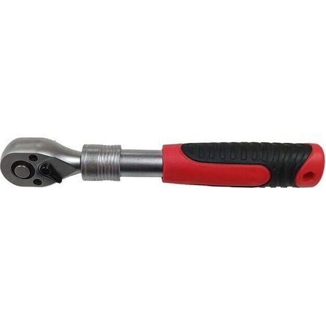 Llave de carraca extensible para vasos de 1/4 170-220 mm para bricolaje,taller,mecanico,industria,tareas de mantenimiento,proyectos de construccion (1/2)