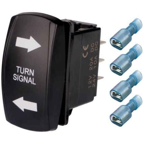 Interrupteur de clignotant bleu 4 broches ON OFF ON interrupteur à bascule gravé au laser SPDT interrupteurs à bascule 12 V 20 A 24 V 10 A pour voitures, camping-cars, remorques (1/5)
