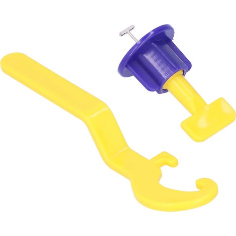 Kit de 50 pièces pour nivellement de carrelage avec clé, espaceurs de sol bleus et jaunes pour travaux de rénovation