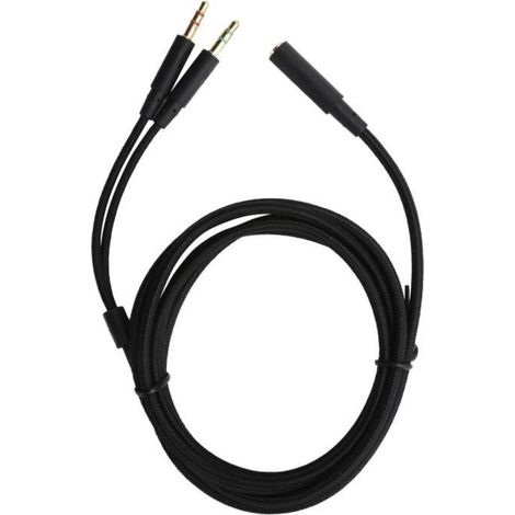 Tbest Audio Adapter Cable 2-in-1 Headphone Adapter Cable Suitable for Kingston HyperX Cloud Stinger / Cloud Mix / (1/4)
