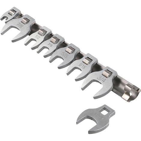 Jeu de clés à œil de 3/8 pouces, clés à corne, têtes carrées, outils de quincaillerie, clés impériales à œil de taureau