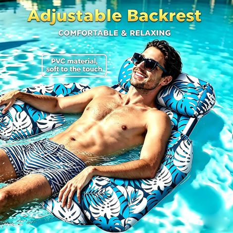 2X Bouée Piscine Matelas Gonflable Géant – 4 en 1 Hamac De Piscine pour Adultes Et Enfantses, Fauteuil Flottant avec Dossiers Confort, Idéal pour Été 2X Bouée Piscine Matelas Gonflable Géant – 4 en 1 Hamac De Piscine pour Adultes Et Enfantses, Fauteuil Flottant avec Dossiers Confort, Idéal pour Été