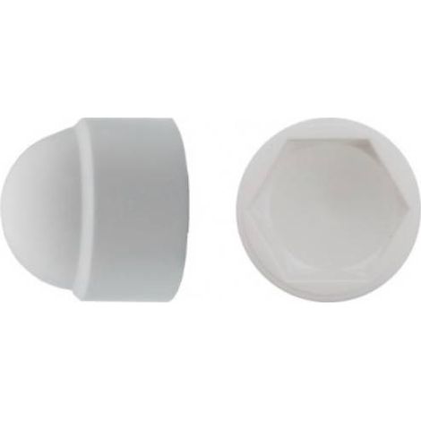 200 Cache-Ecrous Blanc Clé de 10 - M6 mm - Polyamide - D-Work